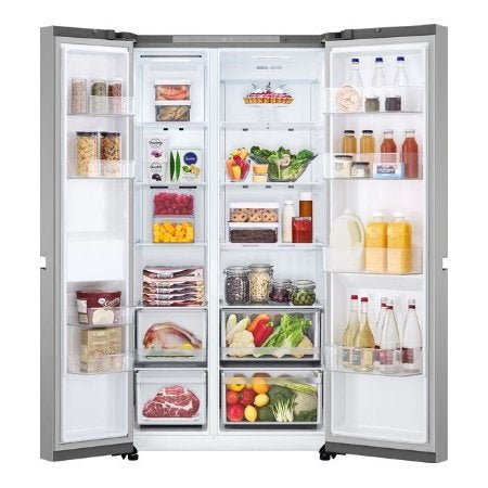 LG Amerikaanse koelkast GSBC40PYPE - Zilver, Witgoed en Apparatuur, 200 liter of meer, 60 cm of meer, Met aparte vriezer, Nieuw