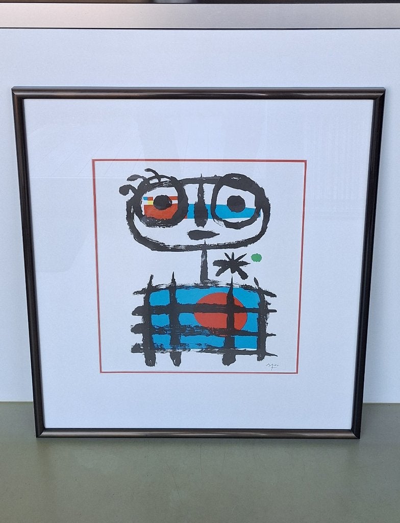 litho zeefdruk Sun Eater after Joan Miró afm. 73,5x81cm, Antiek en Kunst, Ophalen, Abstract, Lithografie