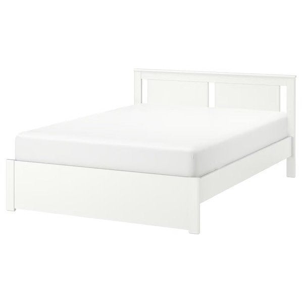 Songesand bed, Ophalen, Overige materialen, Wit, Tweepersoons