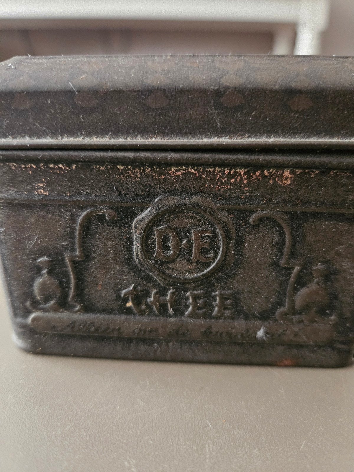 Antieke Japanse theedoos met reliëfdecoratie, Antiek en Kunst, Ophalen of Verzenden