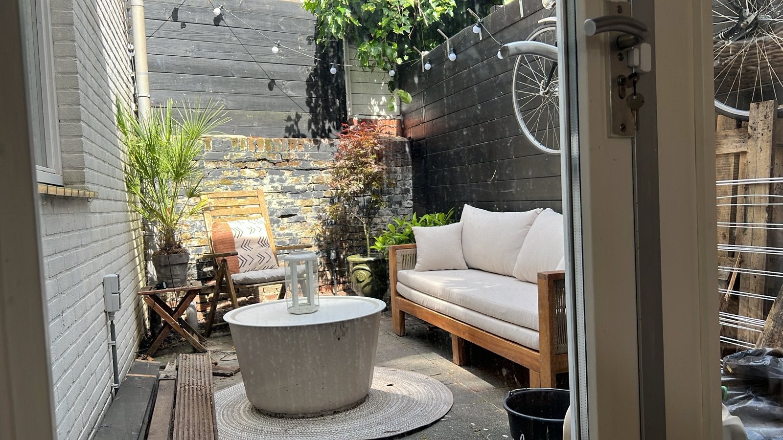 Stijlvolle houten tuinbank nous garden la lena