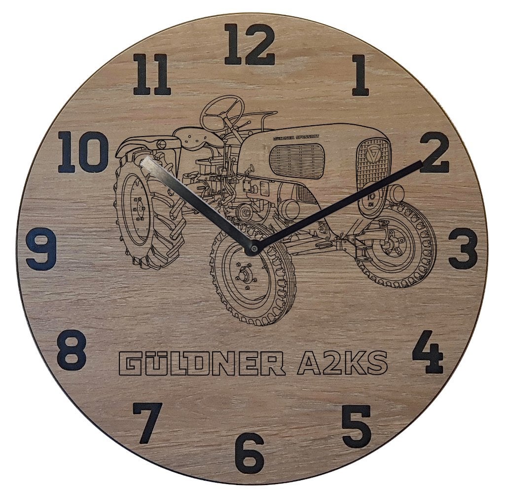 Guldner A2KS Tractor Thema klok, Ophalen of Verzenden, Nieuw, Wandklok