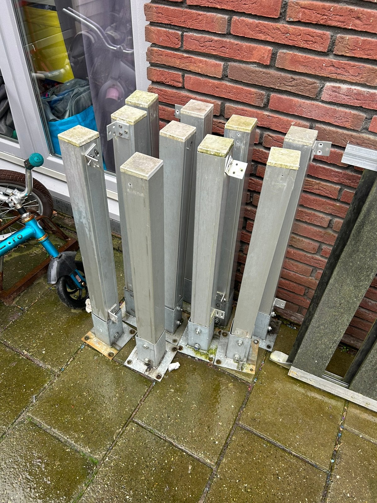 Paal aluminium/ tuinpaal Elephant 7x7x81 cm €20p/st, Tuin en Terras, Ophalen, Zo goed als nieuw, Aluminium