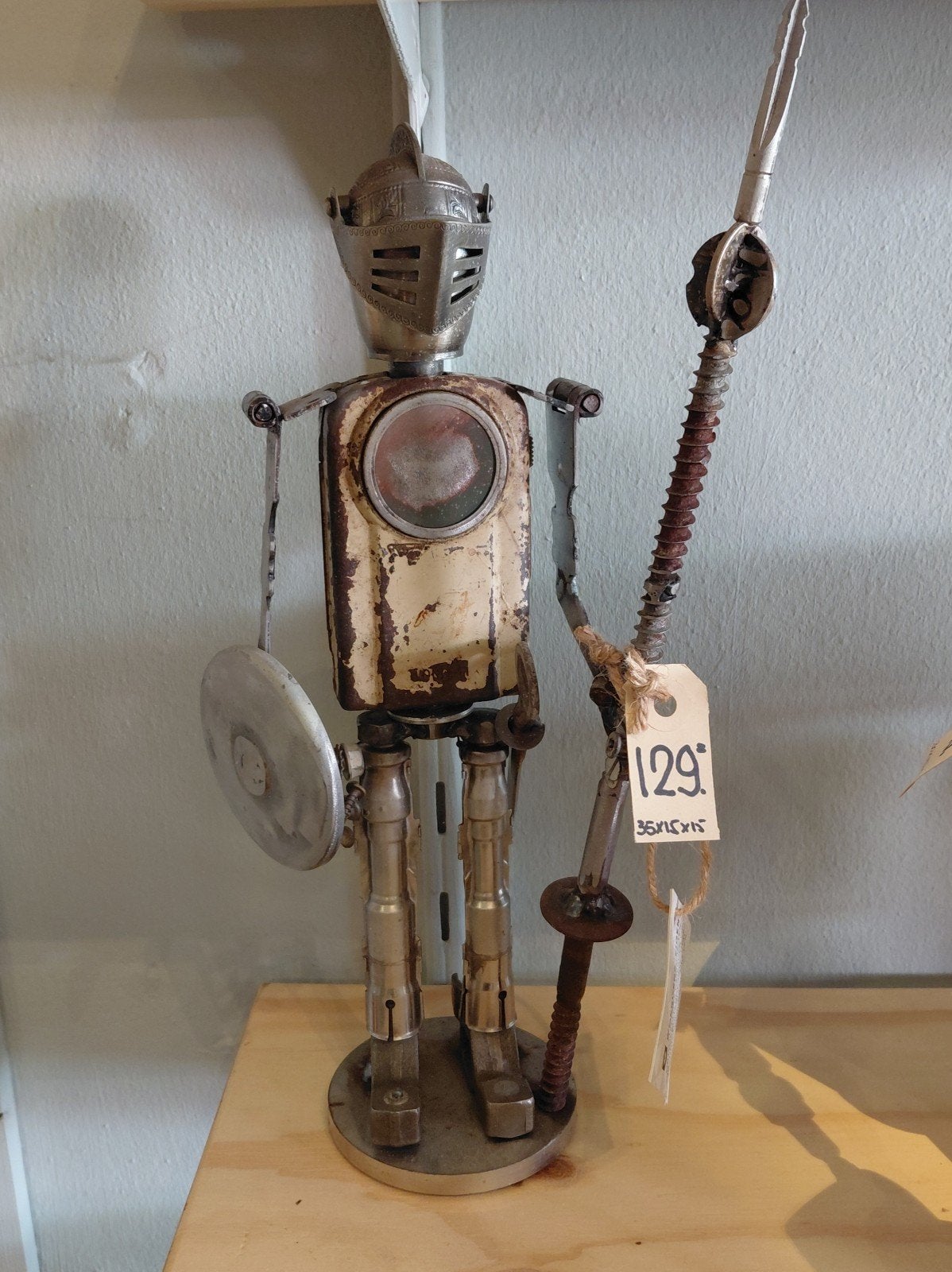 Ridder gemaakt van oude zaklamp - upcycling - uniek, B, Gebruikt, C, A