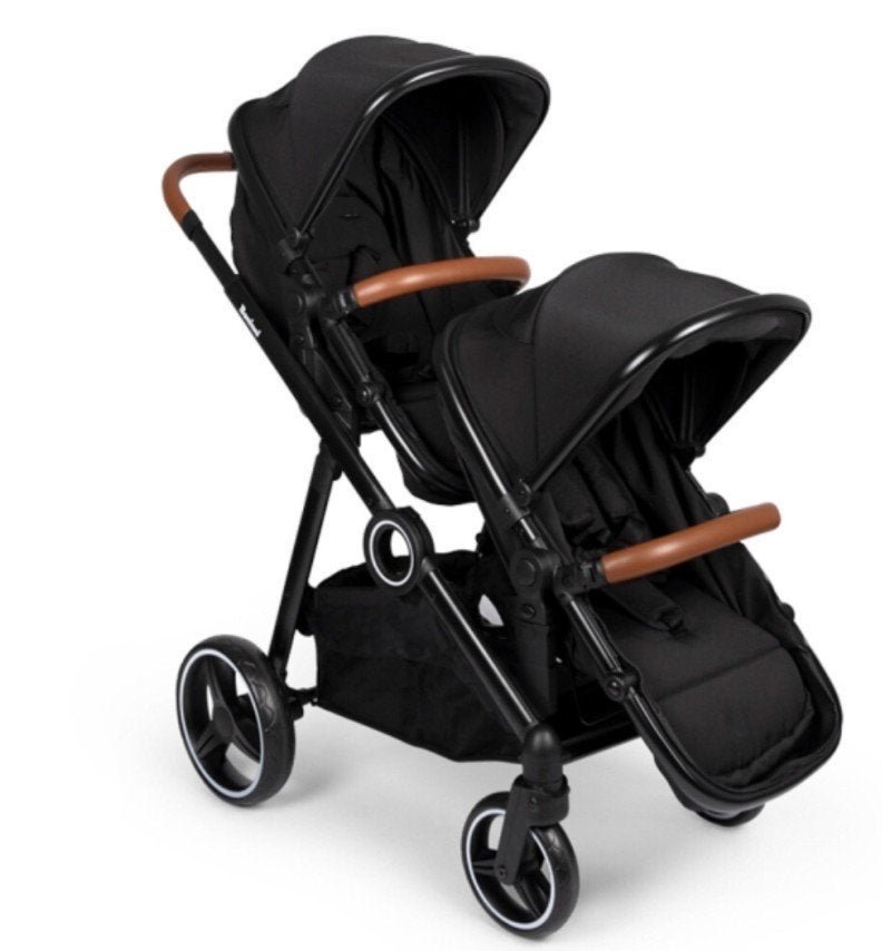 Baninni Duo Kinderwagen Luiz Zwart met voetenzak, Gebruikt, Duowagen, Ophalen of Verzenden, Kinderwagen