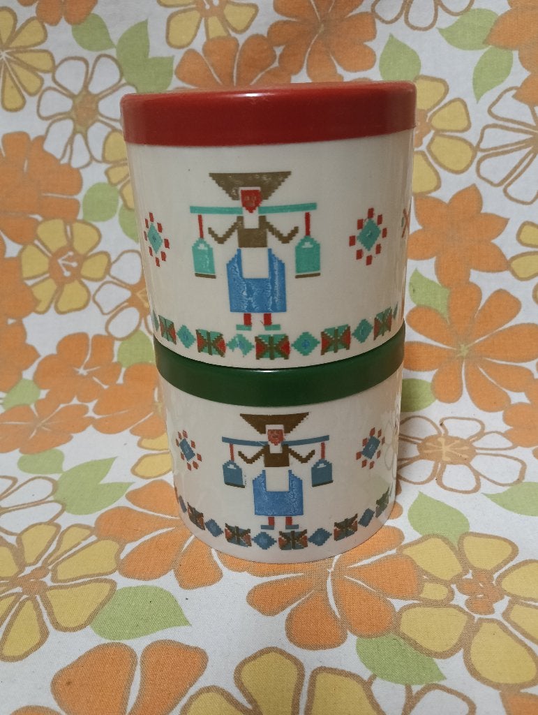 Vintage potjes folklore, Verzenden, Huis en Inrichting