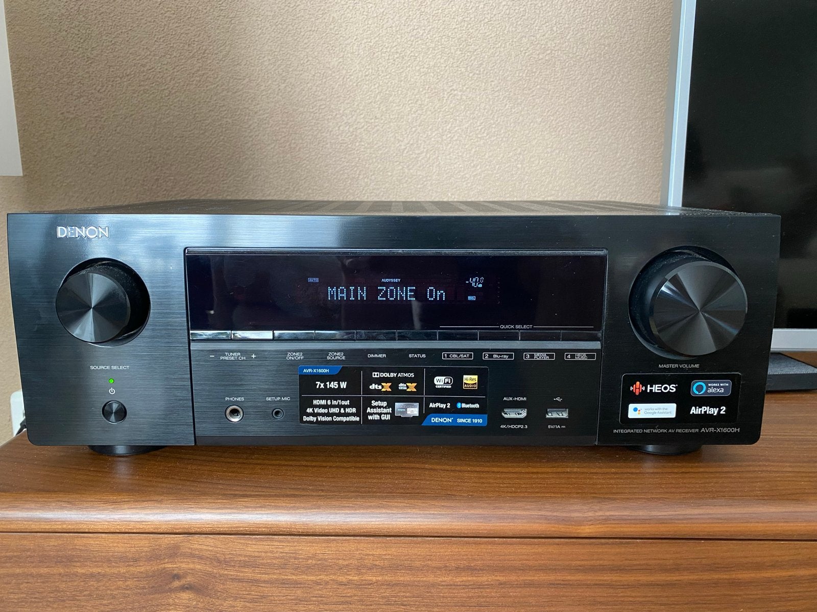 Denon AVR-X1600H AV-receiver met alle accessoires, Audio, Tv en Foto, Ophalen, Denon, Zo goed als nieuw, 120 watt of meer