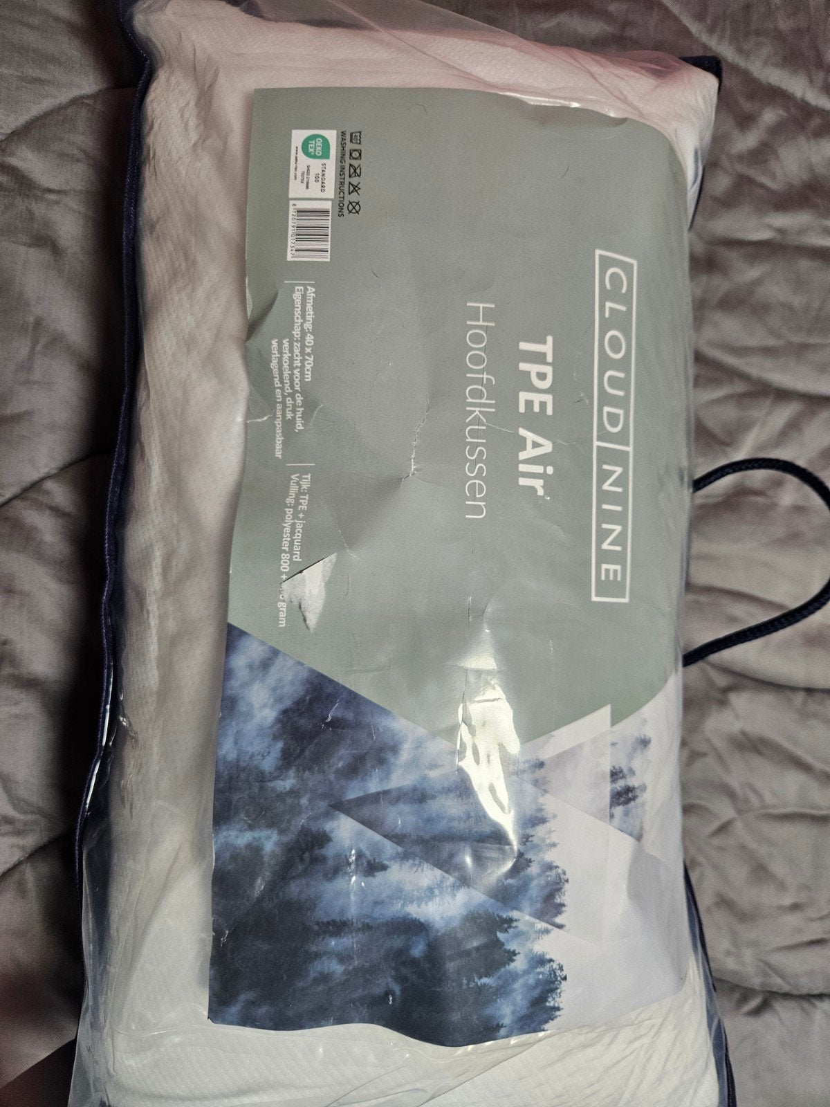 Cloud Nine TPE Air Hoofdkussen - Zo goed als nieuw, Ophalen of Verzenden, Zo goed als nieuw, Wit, Kussen