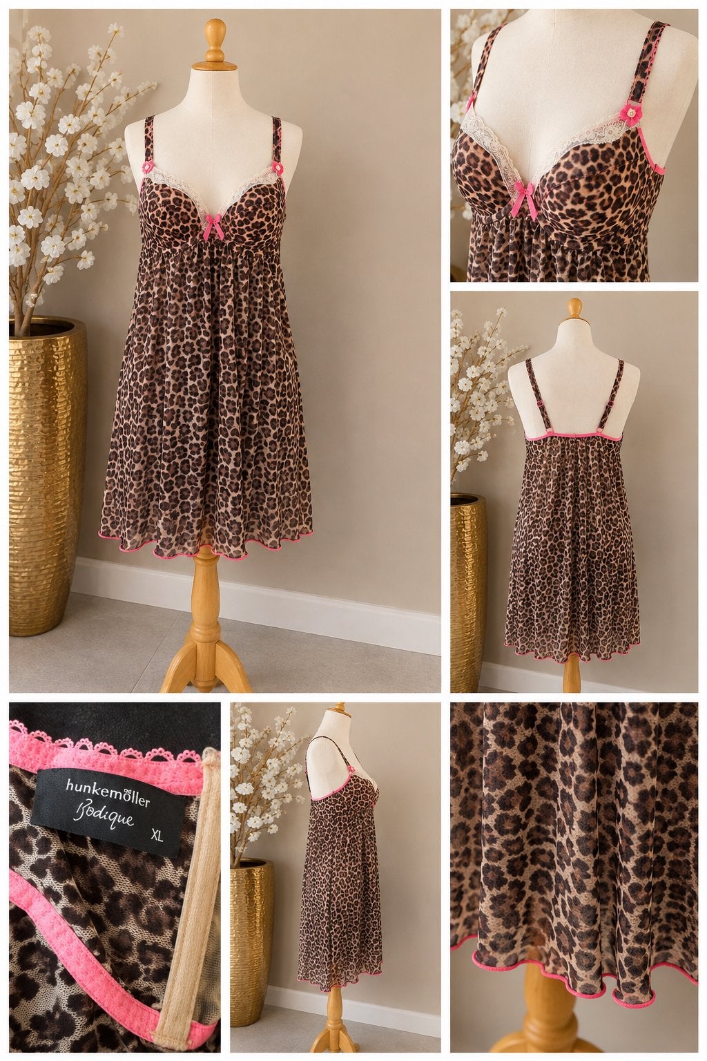 Hunkemöller Bodique Nachtkleding Luipaardprint XL Nieuw, Kleding | Dames, Ophalen of Verzenden, Meerkleurig, Nachtkleding