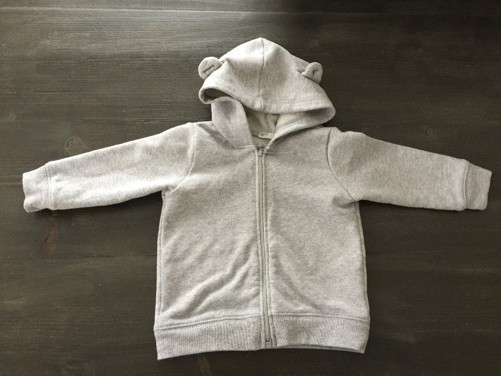Vest Benetton grijs maat 74, Ophalen, Truitje of Vestje, Zo goed als nieuw, Benetton