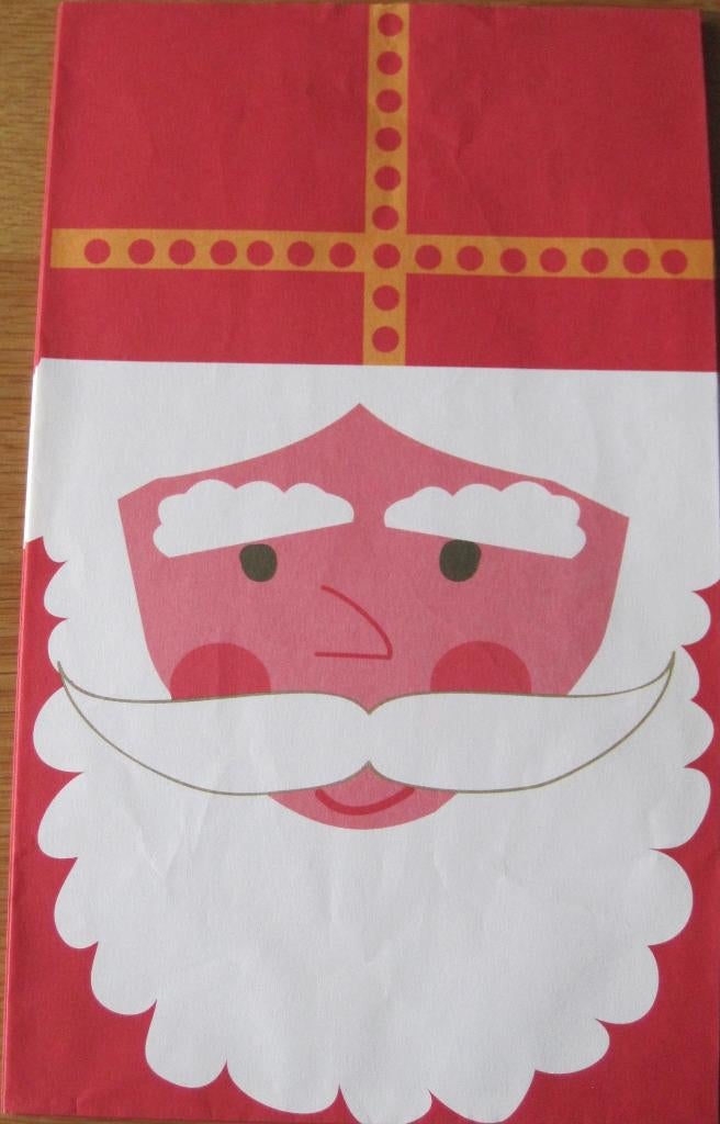vier retro Sinterklaas zakken van 27 bij 16 centimeter, Diversen, Sinterklaas, Ophalen of Verzenden, Zo goed als nieuw