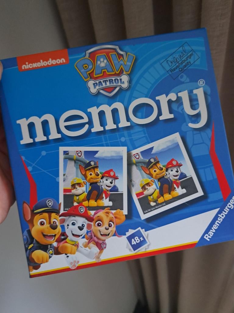 Paw patrol memory, Een of twee spelers, Ophalen of Verzenden, Zo goed als nieuw