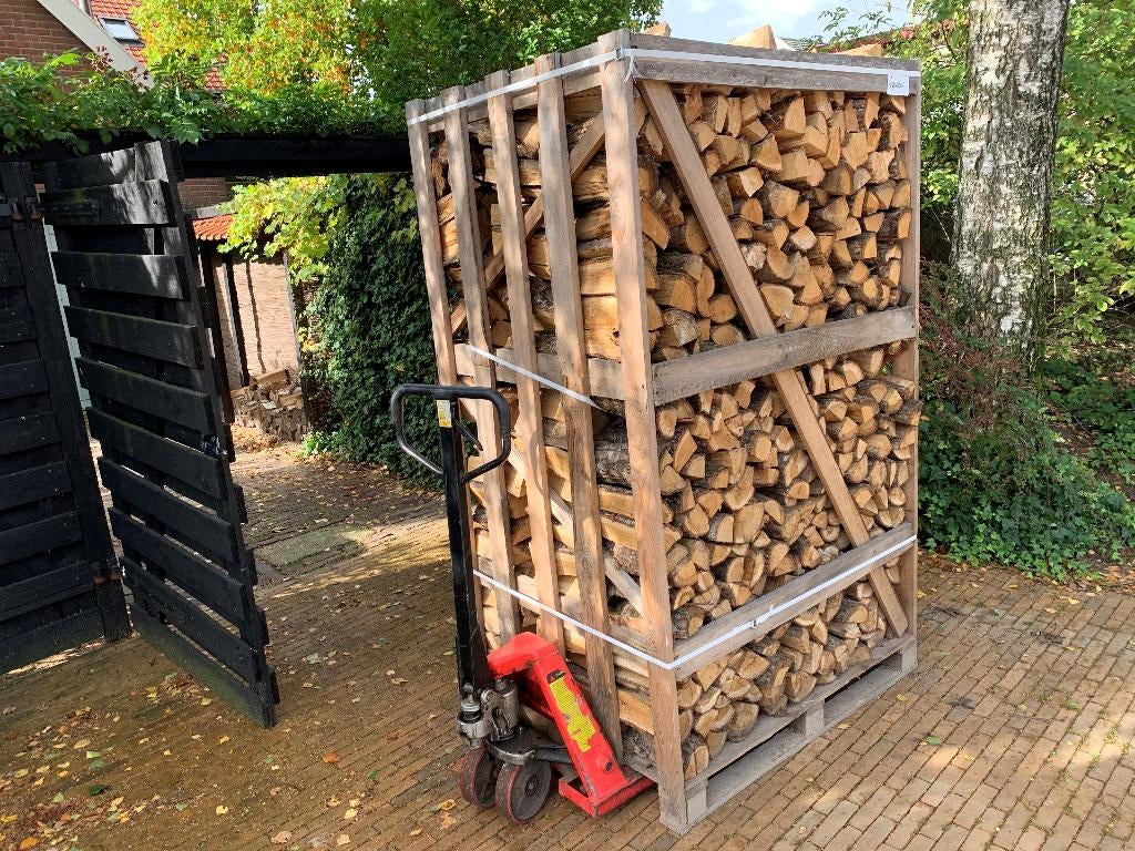 Gratis levering en aanmaak bij al het ovendroge haardhout, Tuin en Terras, Haardhout, Minder dan 3 m³, Verzenden, Eikenhout, Blokken