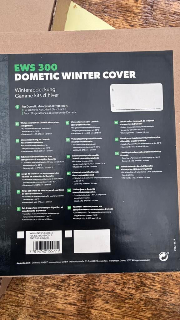 2 maal Dometic EWS 300 winterafdekking koelkast, Caravans en Kamperen, Ophalen of Verzenden, Zo goed als nieuw