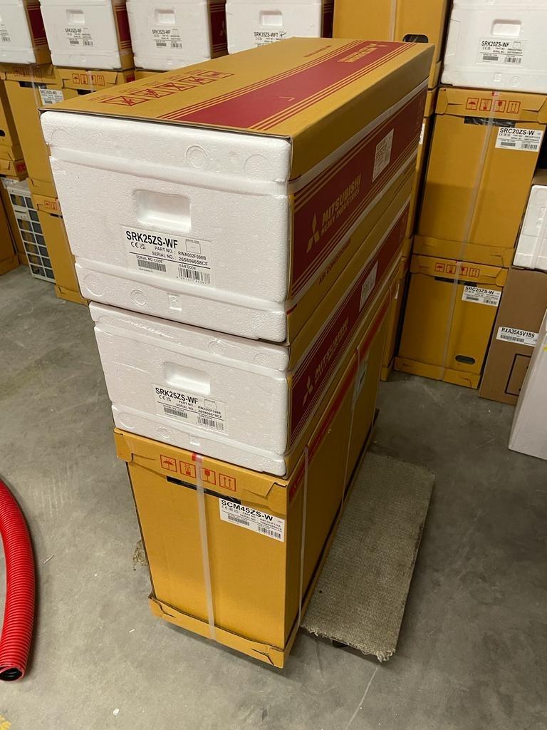 Mitsubishi Heavy Industries SCM45ZS-W SRK25ZS-WF + SRK25ZS-W, Ophalen, Koelen en Ontvochtigen, Timer, Nieuw