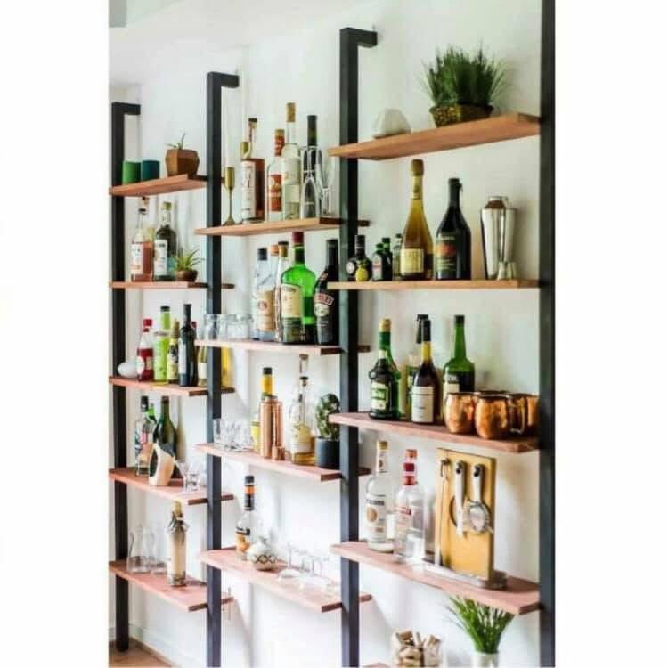 industrieel kast met massief hout, Huis en Inrichting, Kasten | Boekenkasten, Nieuw, 25 tot 50 cm, Ophalen of Verzenden