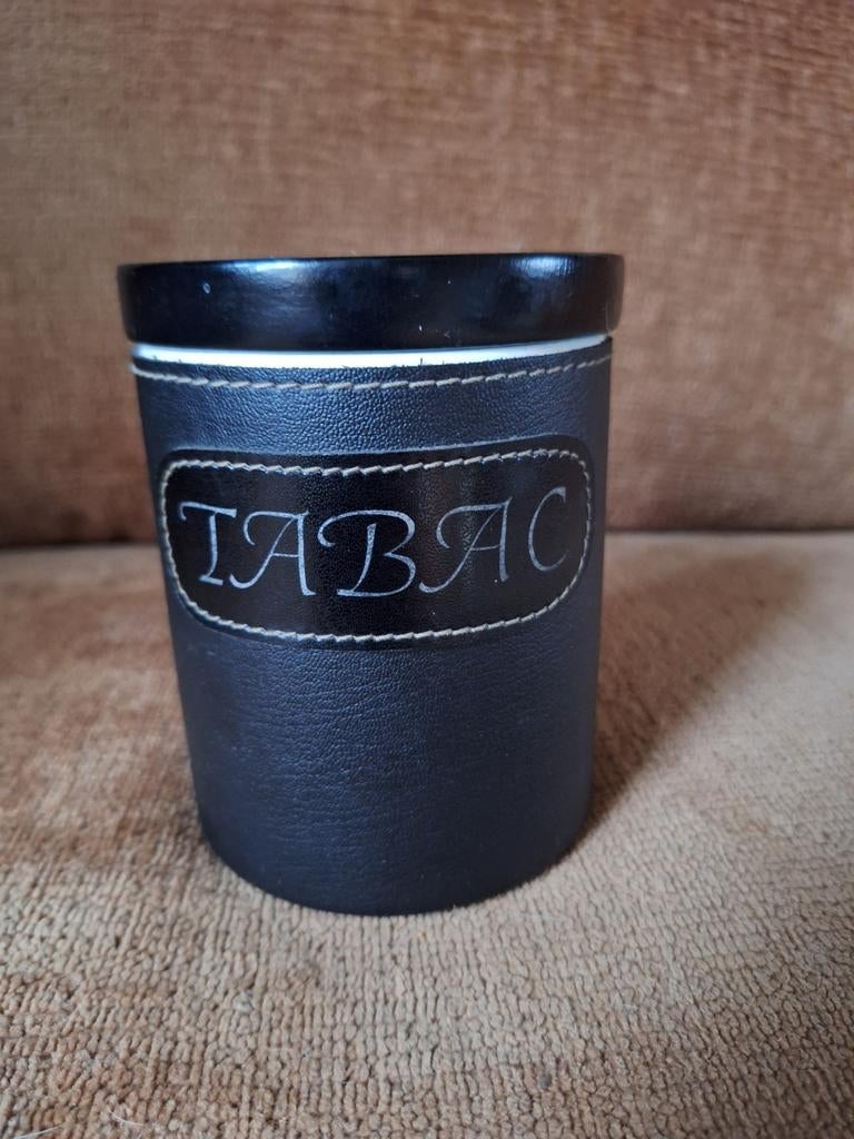 Tabakspot TABAC met stenen binnenpot & bevochtiger, Verzamelen, Blikken, Ophalen of Verzenden, Gebruikt, Overige