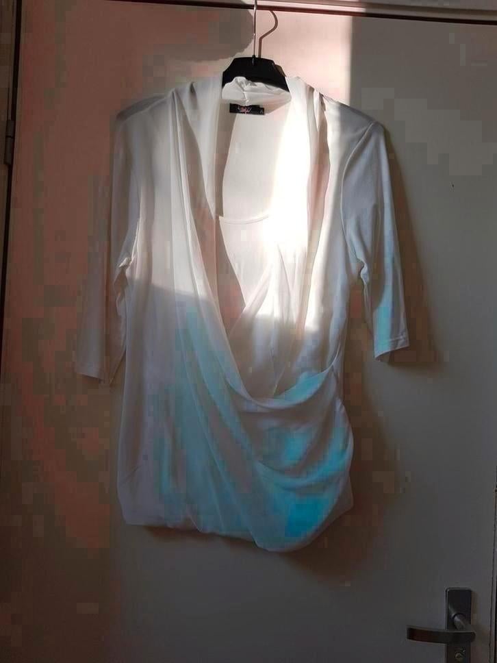 Blouse  3/4 mouw maat 42, Ophalen of Verzenden, Nieuw, Maat 42/44 (L), Wit