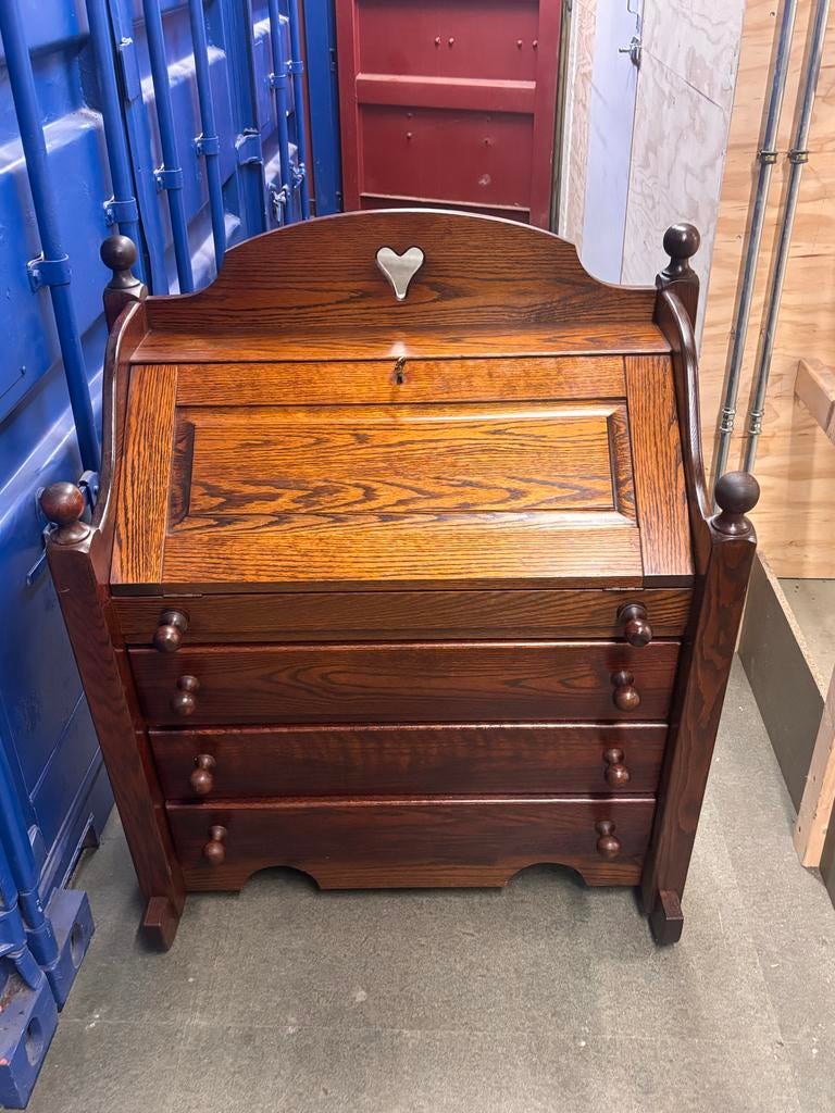 Antieke Edwardiaanse Secretaire, Huis en Inrichting, Kasten | Secretaires, Ophalen, Gebruikt
