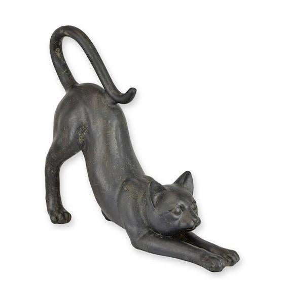 Mooi groot beeld van speelse kat resin 26,7x23,3x8,3, Ophalen of Verzenden