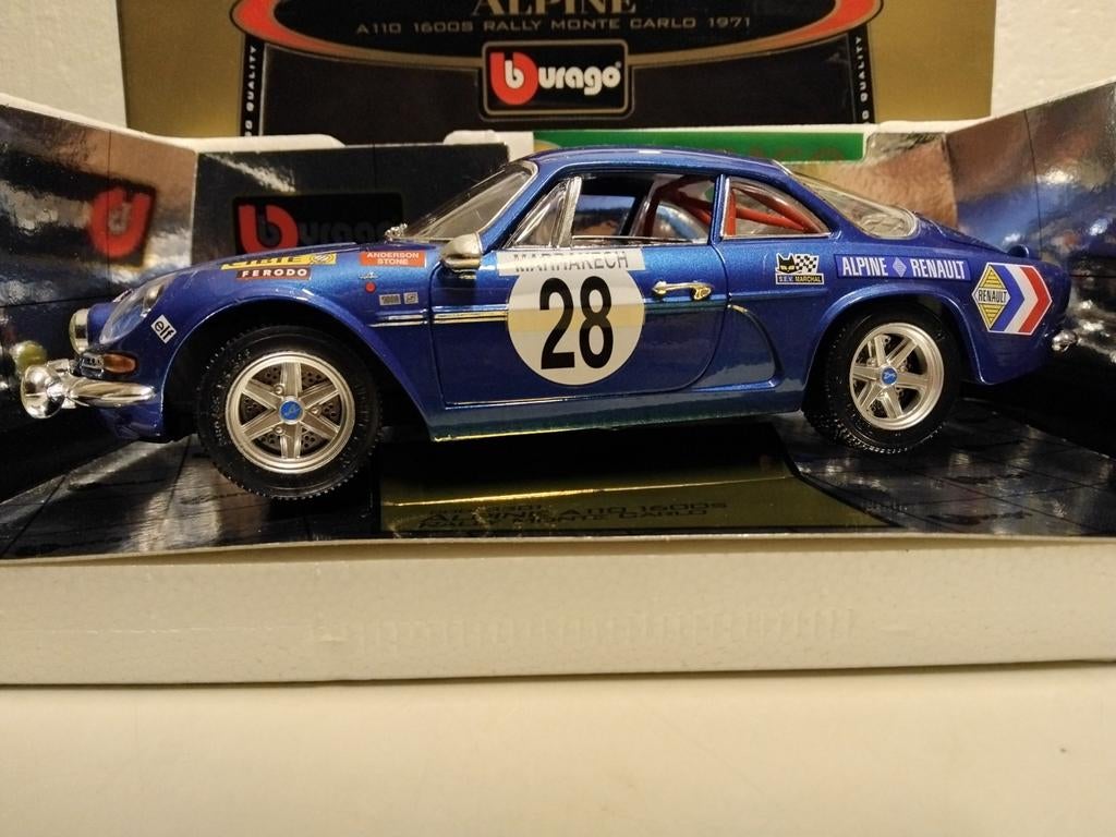 Renault Alpine A110 Rally Monte Carlo 1971 Bburago 1:16 KRD, Ophalen of Verzenden, Zo goed als nieuw, Auto, Overige merken