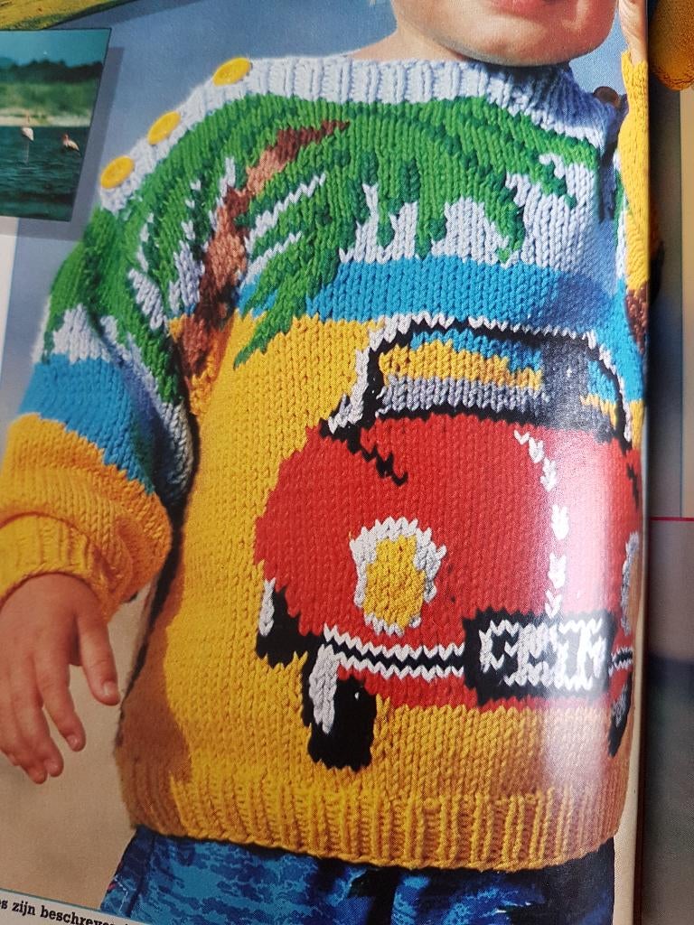 Auto op Curacao trui breipatroon, Hobby en Vrije tijd, Breien en Haken, Ophalen of Verzenden, Zo goed als nieuw, Breien, Patroon of Boek