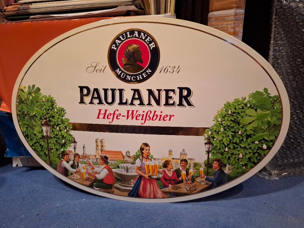 Emaillebord Paulaner, Ophalen of Verzenden, Nieuw, Reclamebord, Plaat of Schild, Overige merken