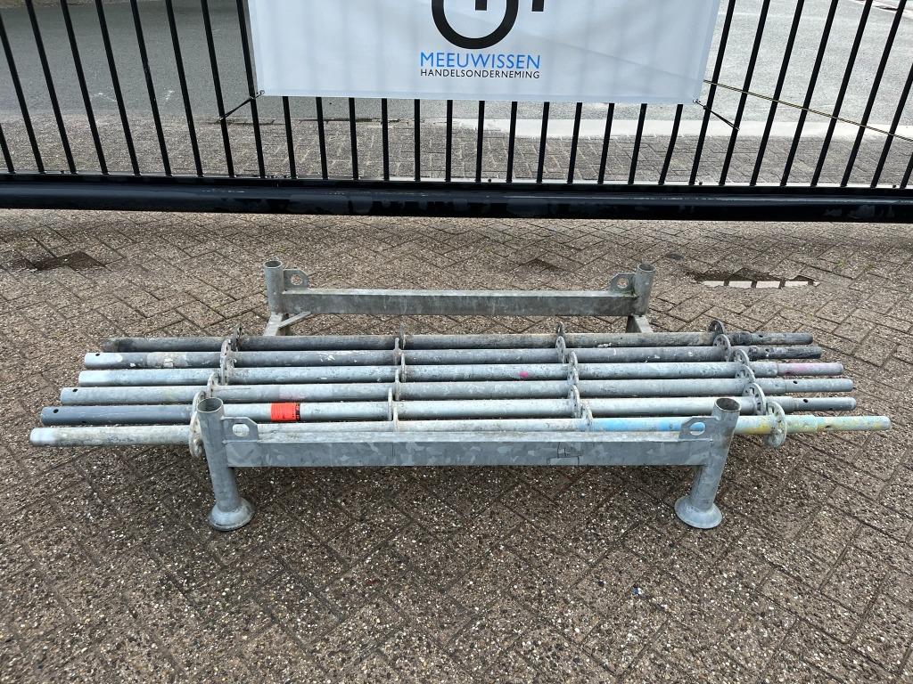 Layher AR staander/staanders 2.00M met pen rozet/ring 50, Ophalen, Gebruikt, Gevelsteiger, 5 meter of hoger