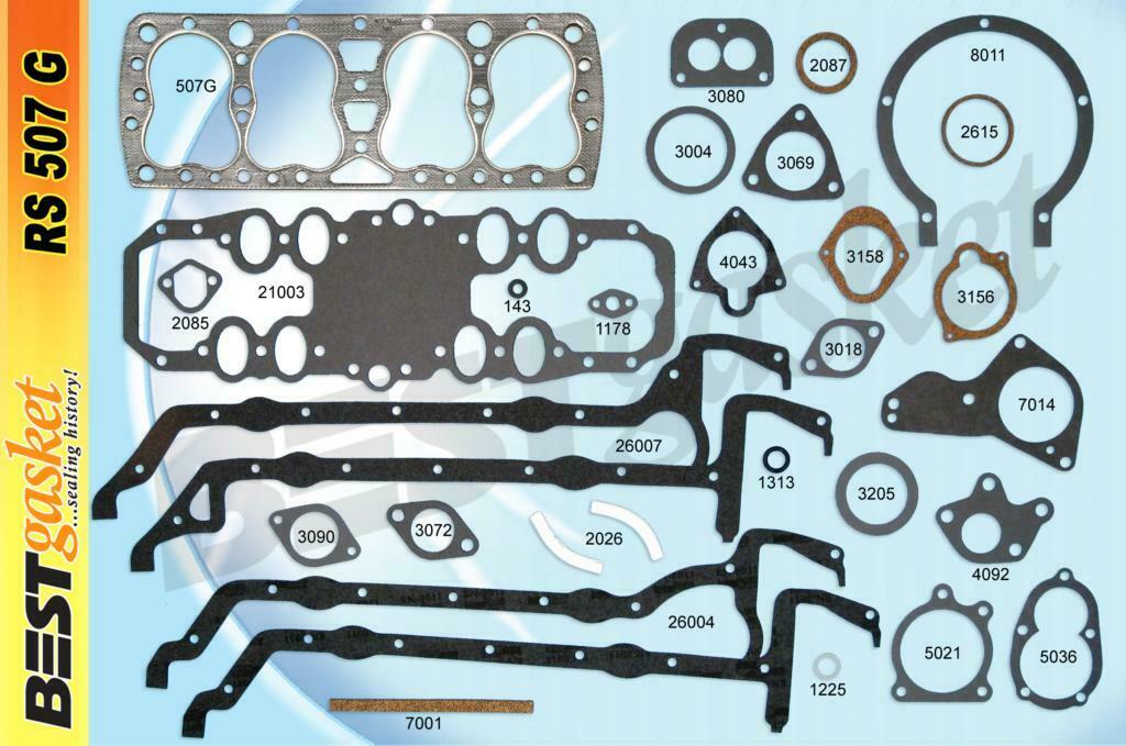 Compleetpakkingset Ford V8 1932-38 (21-stud) RS507G Best Gas, Auto-onderdelen, Ophalen of Verzenden, Nieuw, Ford