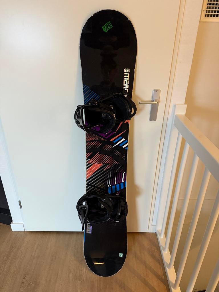 Flow Merc 156 snowboard met K2 bindingen, Ophalen of Verzenden, Gebruikt, Board