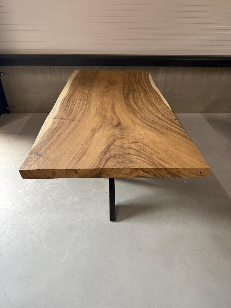 Suar boomstamtafel 200x100cm NIEUW, Ophalen, Tuinzitters, Nieuw, Rechthoekig