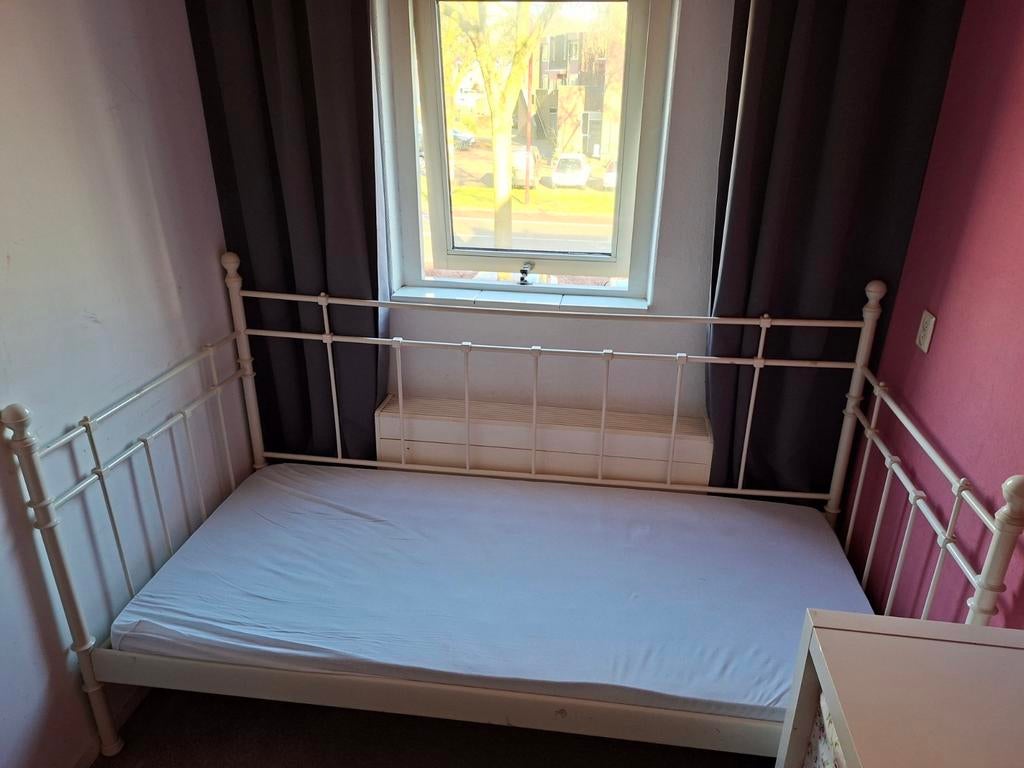 Ikea Tromsnes bed 90x200 + matras, Huis en Inrichting, Slaapkamer | Bedden, Ophalen, Gebruikt, 90 cm, Eenpersoons