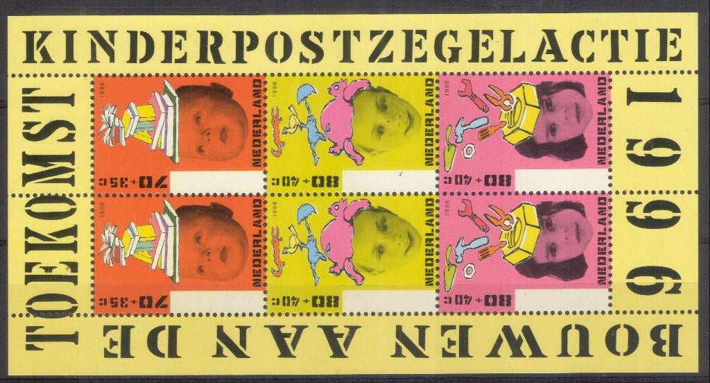 Blok (67) - kind 1996 - bouwen aan de toekomst - postfris, Verzenden, Na 1940, Postfris