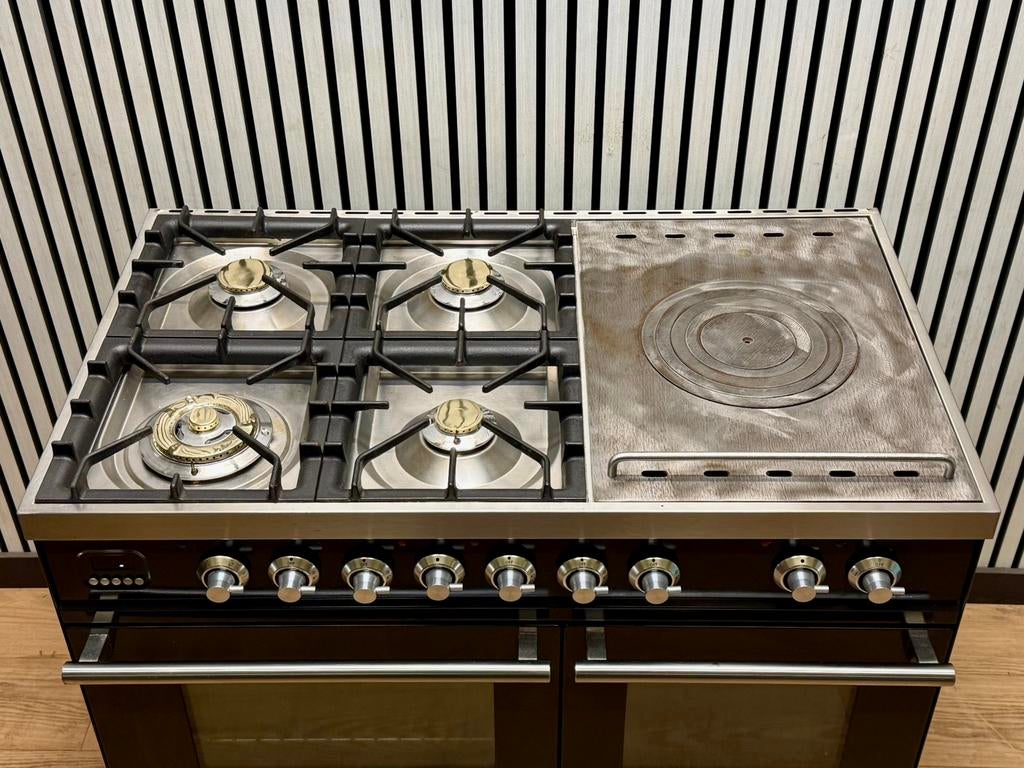 Luxe Boretti Fornuis 5 pits met coupe de feu & 2 ovens 100cm, Witgoed en Apparatuur, Fornuizen, Fornello Esperta, Ophalen of Verzenden