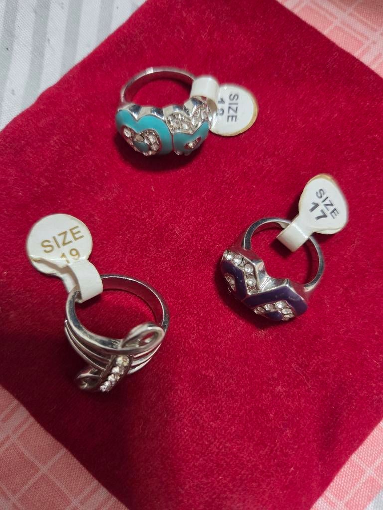 Leuke ringen set, Ophalen of Verzenden, Zo goed als nieuw, Dame, Zilver