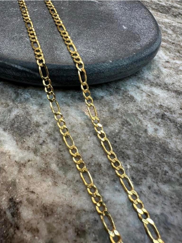 21k Gouden Figaro Ketting, Ophalen of Verzenden, Zo goed als nieuw, Goud