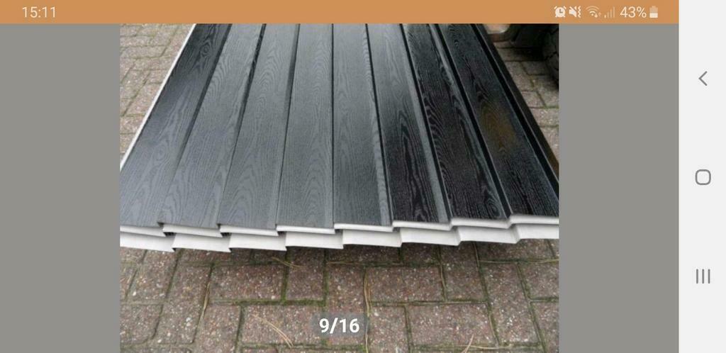 Perfo  damwand.  Dakpanplaten  .potdeksel platen, Doe-het-zelf en Verbouw, Zo goed als nieuw, 15 m² of meer, Metaal, Rood