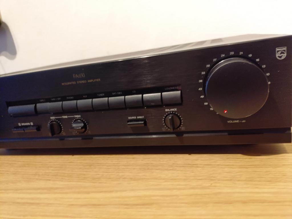 Philips FA-650 stereo versterker, Audio, Tv en Foto, Versterkers en Receivers, Zo goed als nieuw, Minder dan 60 watt, Overige merken
