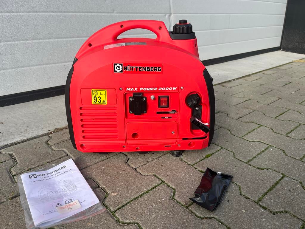 Huttenberg HT2000 Generator - Nieuwstaat!, Ophalen of Verzenden, Nieuw, Minder dan 5 kVA, Benzine