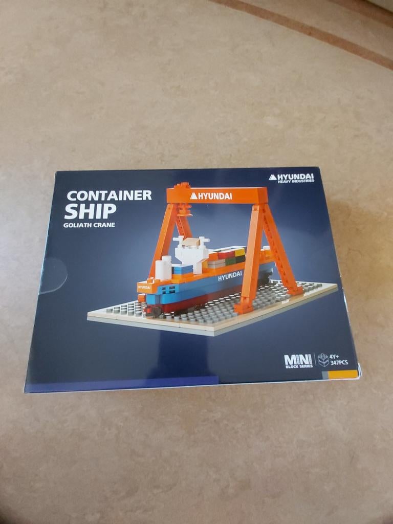 Bouwstenen set van container schip met werfkraan 347 pcs., Ophalen of Verzenden, Nieuw, Overige merken
