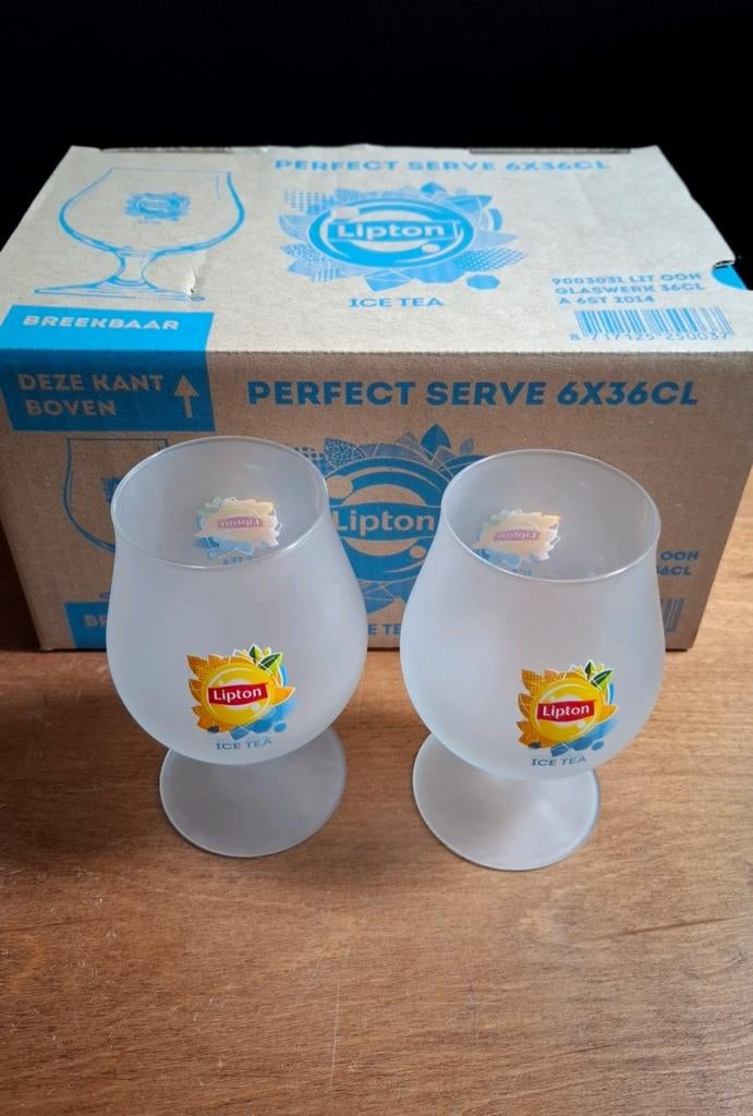 Diverse modellen lipton ice tea glazen + stampertjes, Ophalen of Verzenden, Nieuw, Overige typen