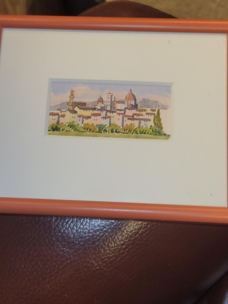 Aquarel Schilderij van Florence Ingelijst, Ophalen of Verzenden