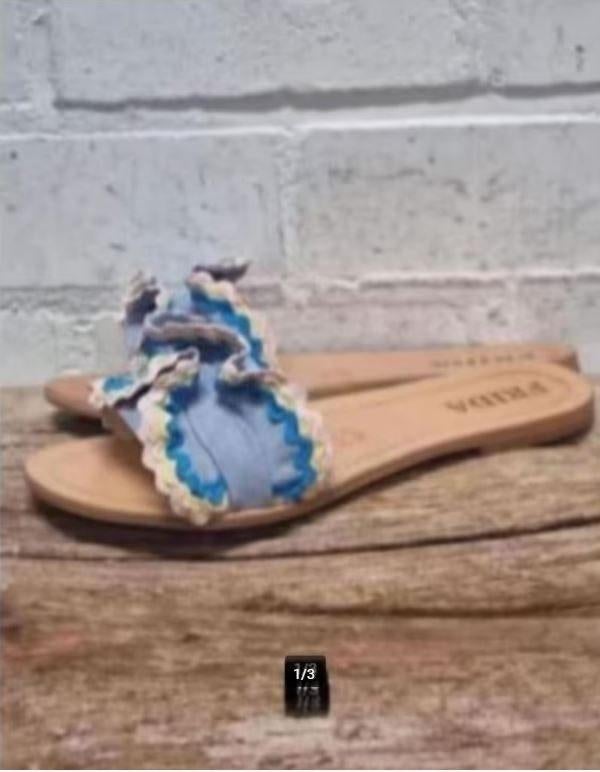 Frida - Prachtige leren slippers maat 41 - Nieuw, Kleding | Dames, Schoenen, Slippers, Frida, Nieuw, Ophalen of Verzenden