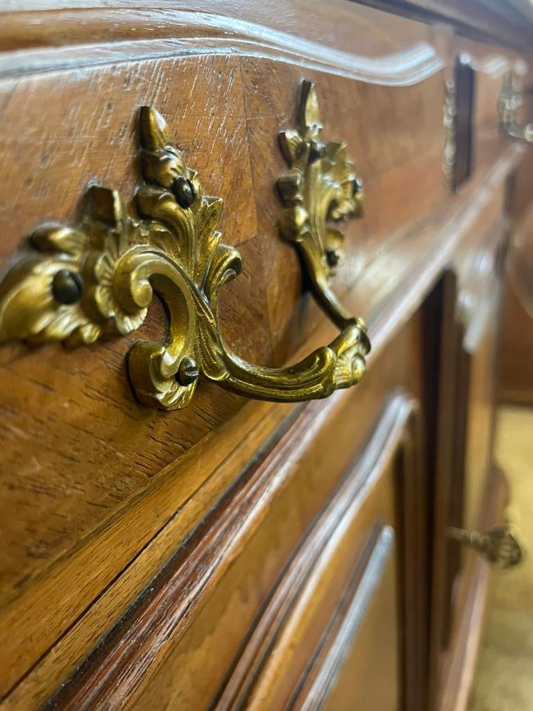 Antiek Frans dressoir met wit marmeren blad, Ophalen, Gebruikt