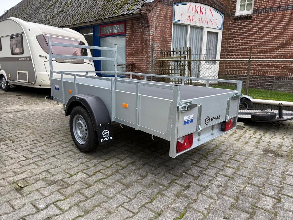 Syma aanhangwagen 250 x 130 750 kg Knott as, Ophalen, Nieuw