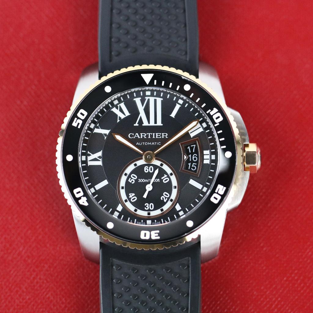 Cartier Calibre de Cartier Diver 42 (Zeer goed/ 2015), Overige merken, Staal, Polshorloge, Kunststof