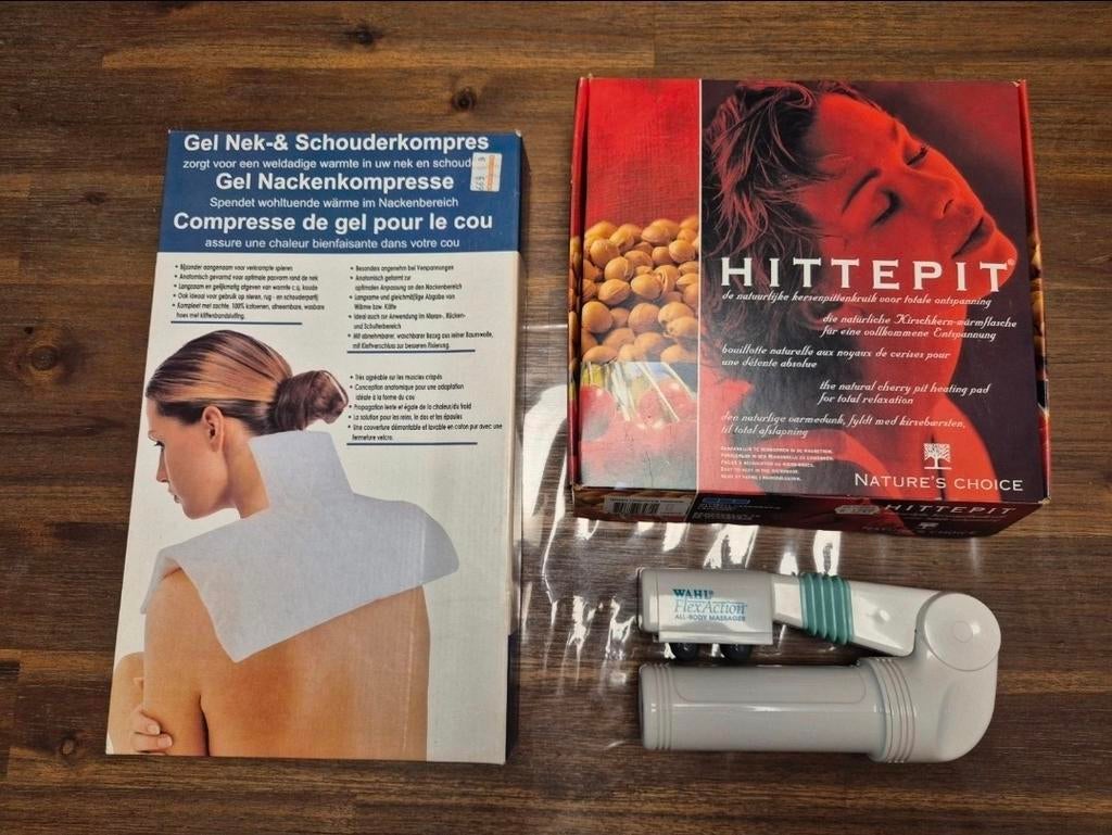 Nek- en schoudercompressen + massage apparaat, Info@example.com, Ophalen of Verzenden, Zo goed als nieuw, Hittepit