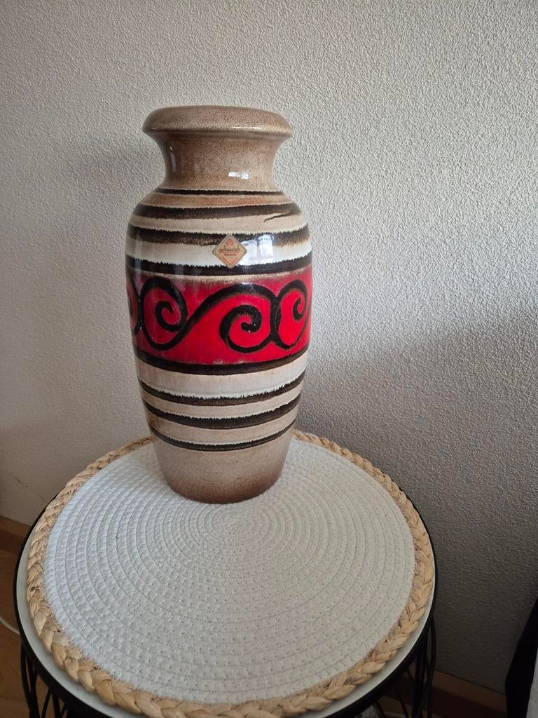 West-Germany Scheurich Keramiek Vaas - Vintage, Antiek en Kunst, Ophalen of Verzenden