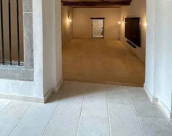 Bourgondische dallen VLOER Calcaire creme Franse kalksteen, 30 cm of meer, 50 tot 150 cm, Overige typen, Nieuw