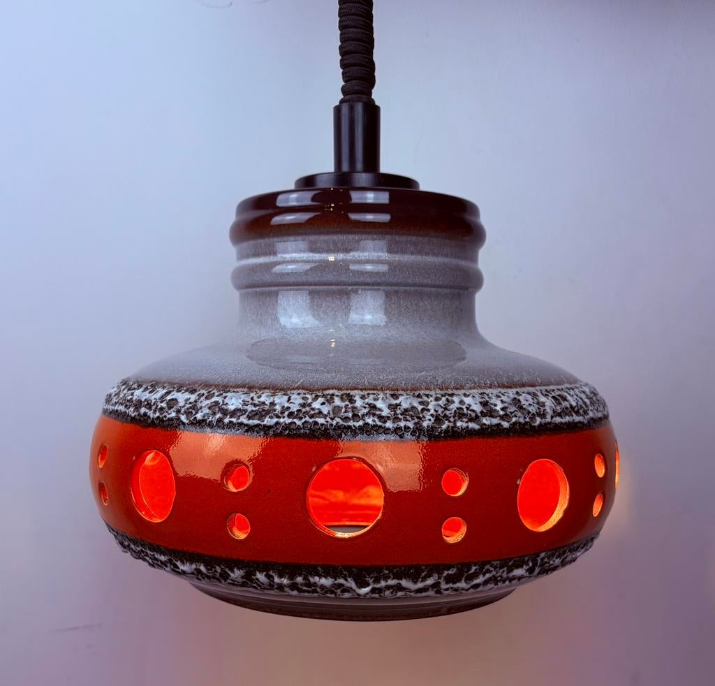 Herda oranje hanglamp, lamp van keramiek, .., Overige materialen, .., Ophalen of Verzenden
